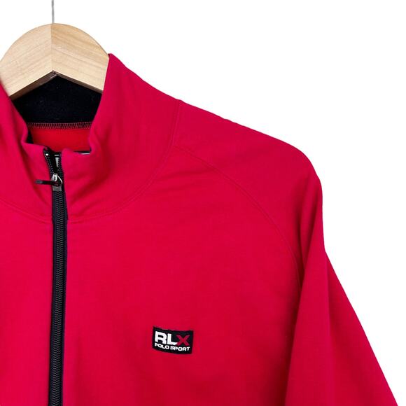 Vintage RLX Polo Sport Red Full Zip Sweatshirt Sz L - Picture 5 of 7